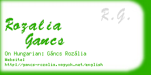 rozalia gancs business card