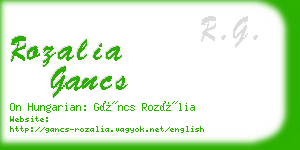 rozalia gancs business card